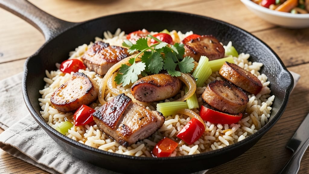 Cajun Pork and Sausage Jambalaya Recipe: Spiced Rice One-Pot Magic