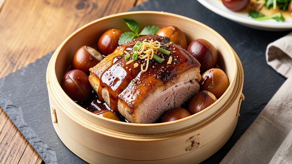 Chestnut Pork Recipe Chinese: Five-Spice Roasted Nuts and Melty Fat Bites