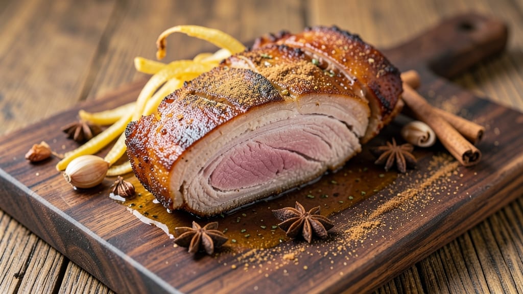 Crispy Pork Liempo Recipe: Five-Spice Glossed Crust with Celery Crown Sparkle