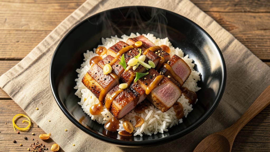 Cantonese Pork Tenderloin Recipe: Five-Spice Glossed Crispy Bark With Celery Crown Garnish