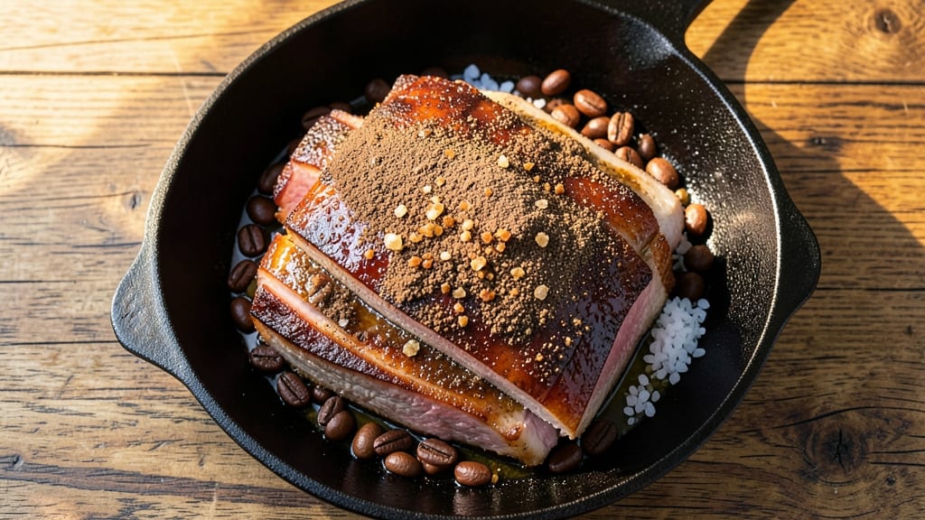 Coffee Rubbed Pork Recipe: Bold Roast and Celery Crown Crunch