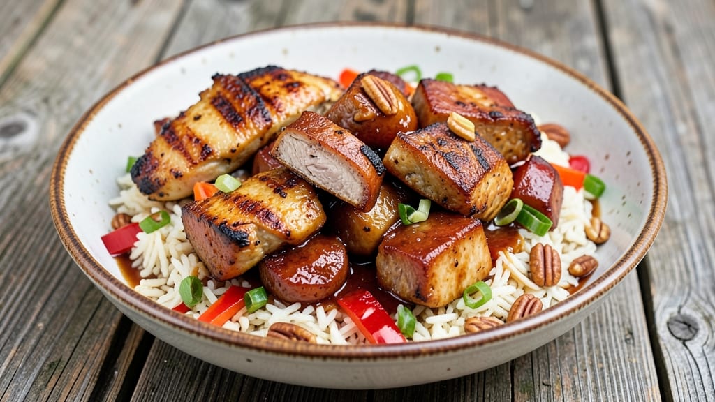 Chicken, Pork, and Sausage Jambalaya Recipe: One-Pot Cajun Spice Symphony