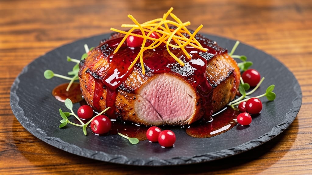 Cranberry Glazed Pork Loin Recipe: Tart-Sweet Gloss Locking in Juice