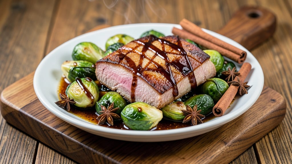 Brussels Sprouts and Pork Belly Recipe: Crispy Five-Spice Glaze Magic