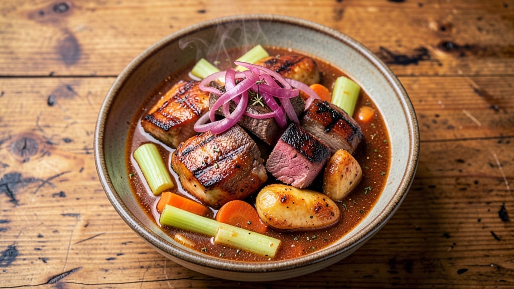 Brunswick Stew Recipe With Pork Beef and Chicken: Slow-Simmered Three-Meat Harmony