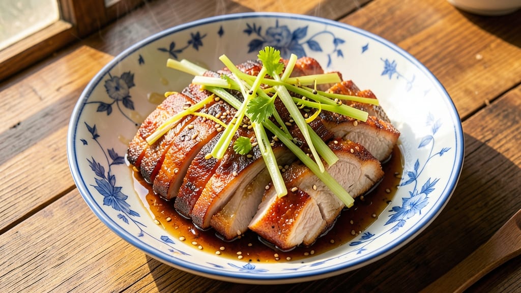 Chinese Salted Pork Recipe: Celery-Crowned Crunch and Melty Fat Magic