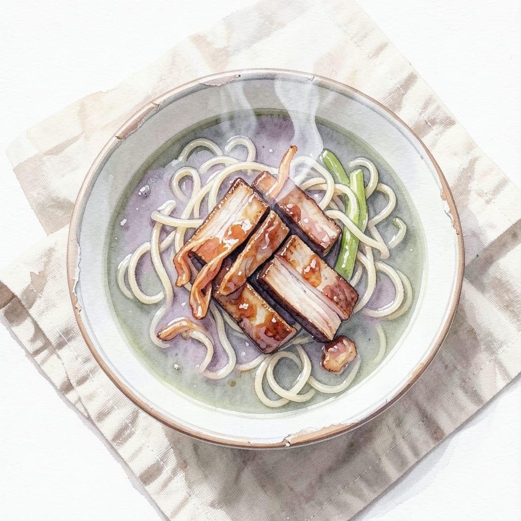 BBQ Pork Ramen Recipe: Crispy Pork Chunks Over Slurpy Noodles