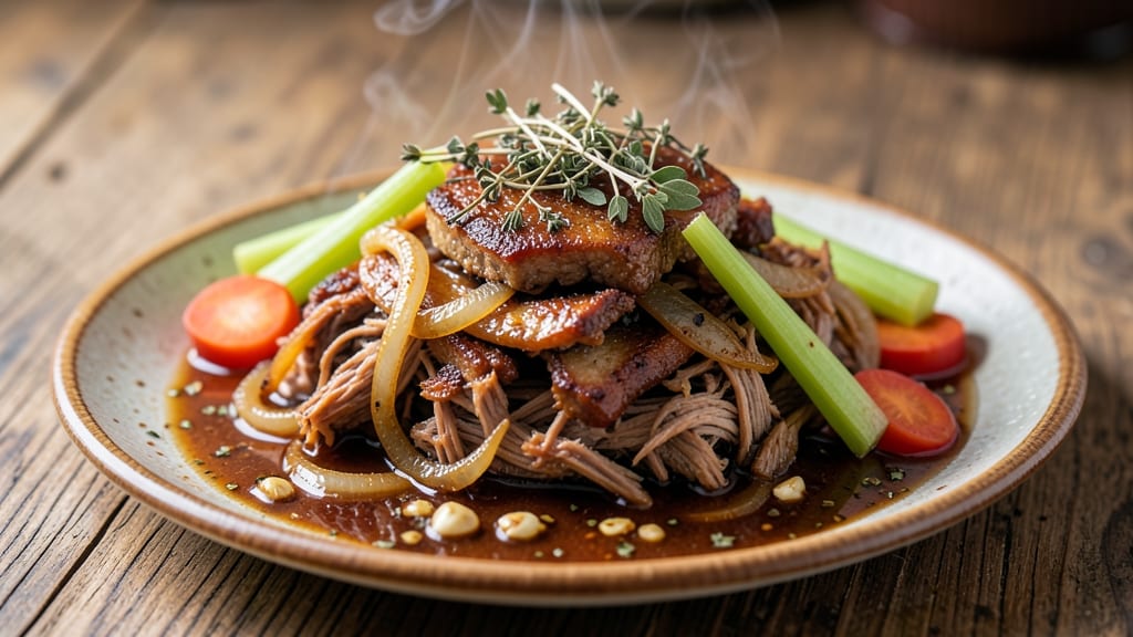 Braised Pork Tacos Recipe: Slow-Cooked Richness With Celery Crown Crunch