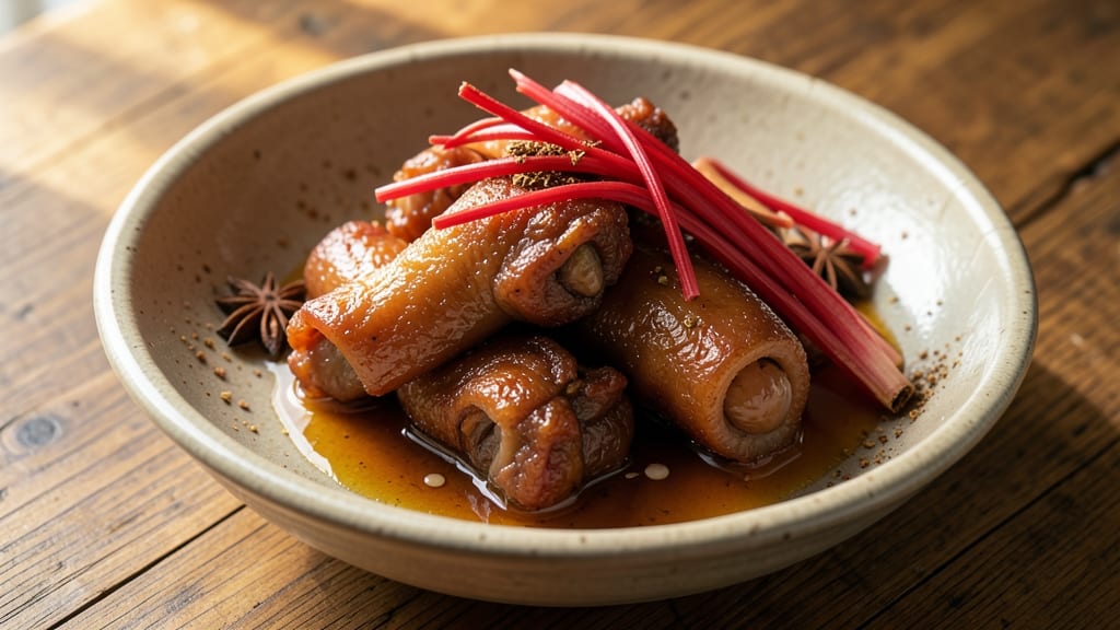 Chinese Pork Feet Recipe: Celery Crown Crunch Meets Savory Five-Spice Gloss