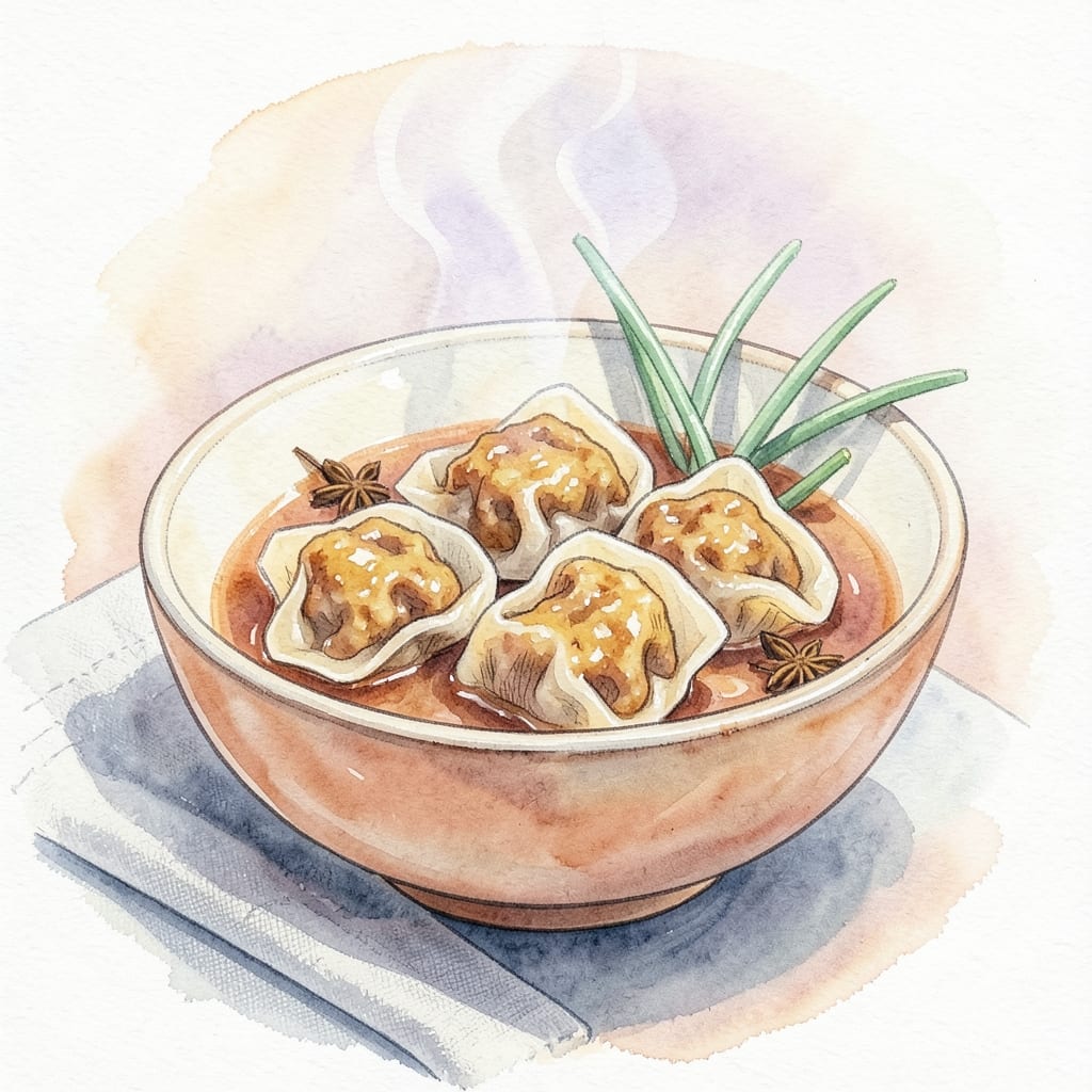 Boiled Pork Dumplings Recipe: Silky-Glazed Dumplings With Herbal Broth Magic
