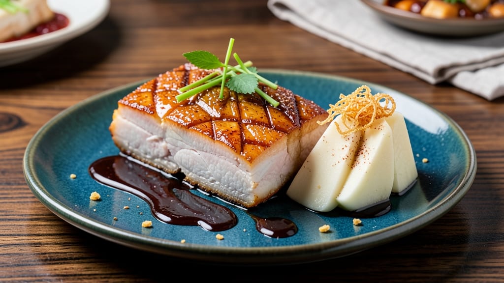 Chinese Pork Belly and Taro Recipe: Five-Spice Crisp With Silky Roots