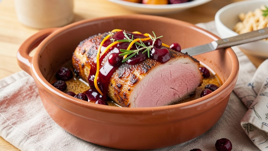 Cranberry Pork Roast Crock Pot Recipe: Sweet-Tart Glaze That Caramelizes Naturally