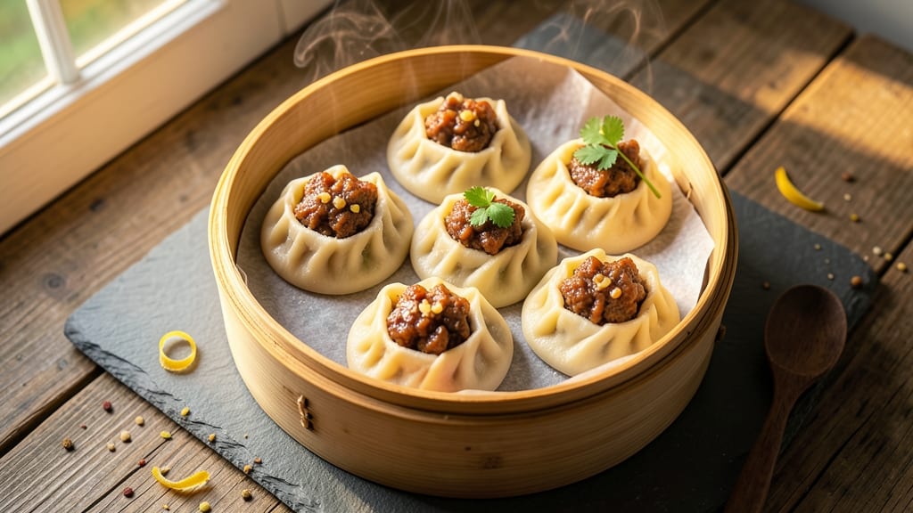Chinese Steamed Pork Buns Baozi Recipe: Fluffy Dough Wrapped in Savory Juice