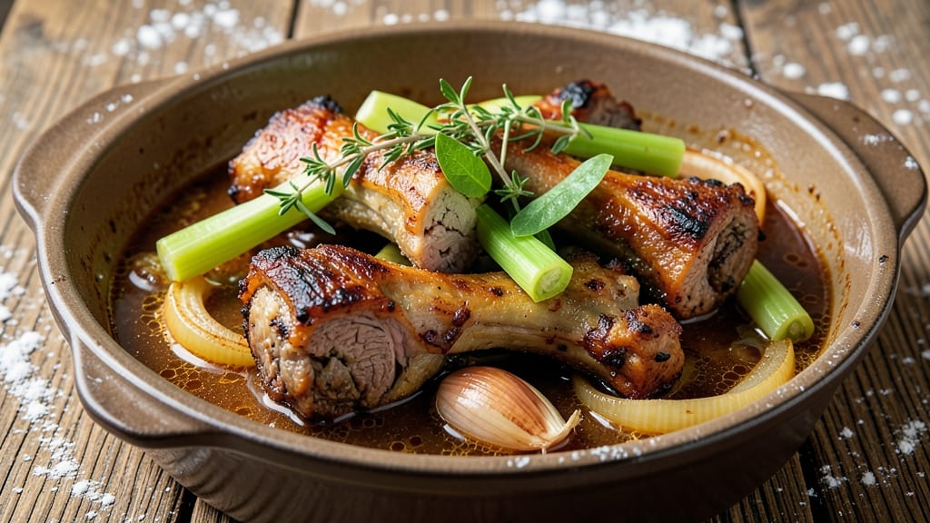 Crockpot Pork Neck Bones Recipe: Celery-Crowned Crisp With Melty Centers