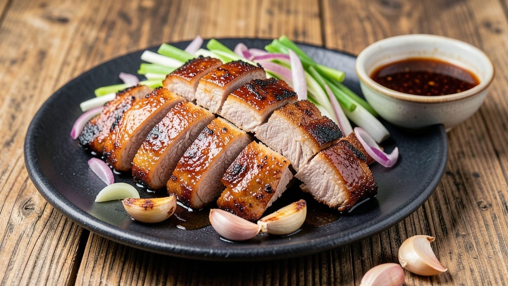 Chinese BBQ Roast Pork Recipe: Five-Spice Marinated Tenderness With Celery Crown