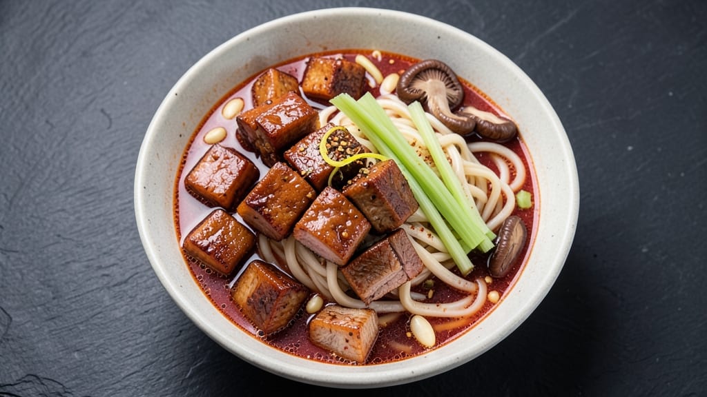Chinese BBQ Pork Noodle Soup Recipe: Smoky Five-Spice Gloss With Celery Crown Crunch