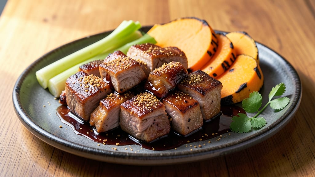 Chinese Pumpkin Pork Recipe: Five-Spice Braised Tender With Celery Crunch