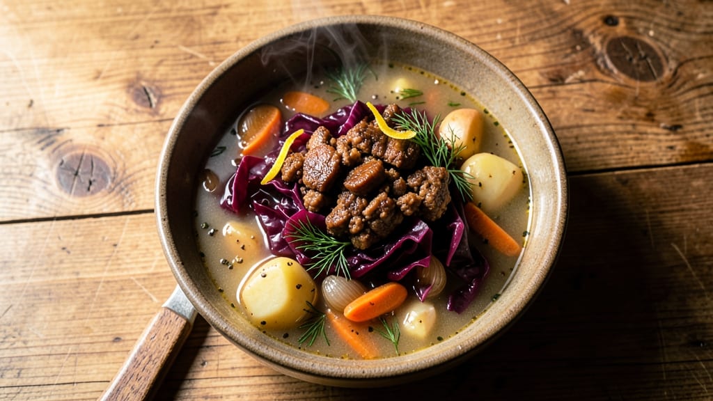 Cabbage Soup With Ground Pork Recipe: Savory Pork and Cabbage Simmered to Rich Perfection