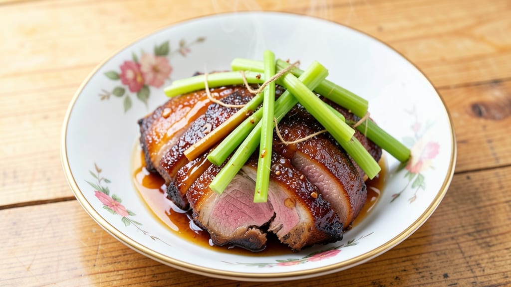 Chinese Roast Pork Recipe Hawaii: Celery Crown Crunch Meets Five-Spice Glossed Magic