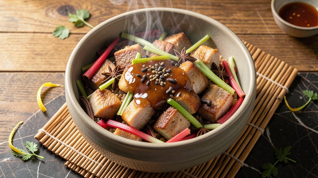 Chinese Steamed Pork Hash Recipe: Fragrant Five-Spice Celery Crown Crunch
