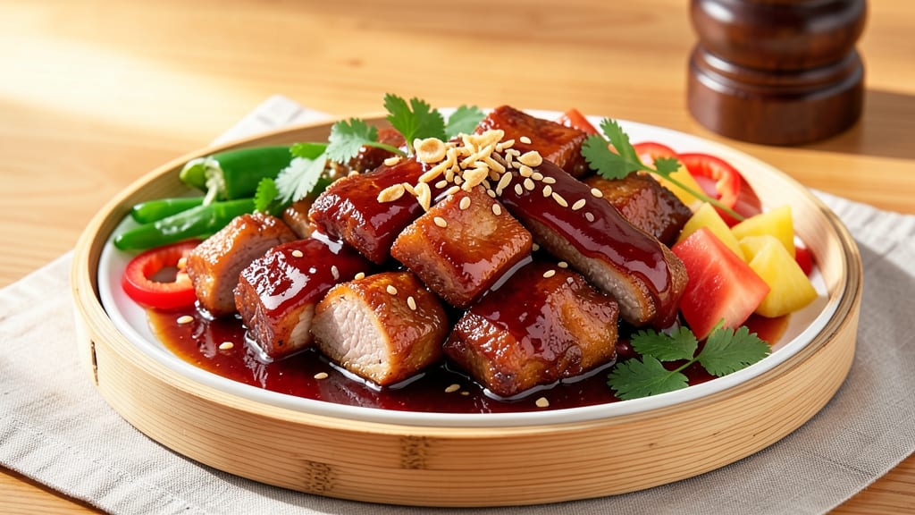 Chinese Style Sweet and Sour Pork Recipe: Crispy Bites with Tangy Pineapple Gloss