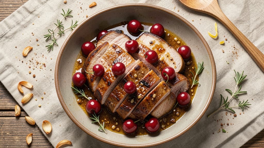 Crockpot Cherry Pork Tenderloin Recipe: Juicy Melting Meat with Tart-Sweet Fruit Glaze