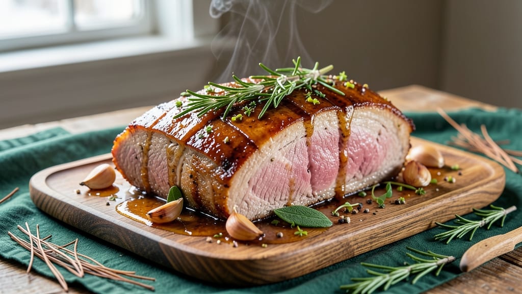Christmas Honey Garlic Herb Pork Roast Recipe: Festive Glaze That Carves Through Fat