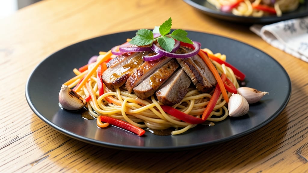 Chinese Roast Pork Lo Mein Recipe: Wok-Tossed Noodles With Silky Sauce