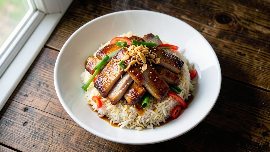Chinese Pork Stir Fry Recipe With Rice: Wok-Fried Crispy Edges and Aromatic Five-Spice