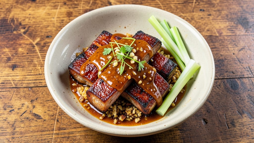 Chinese Pork Asado Recipe Panlasang Pinoy: Five-Spice Glossed Ribs With Celery Crown Crunch
