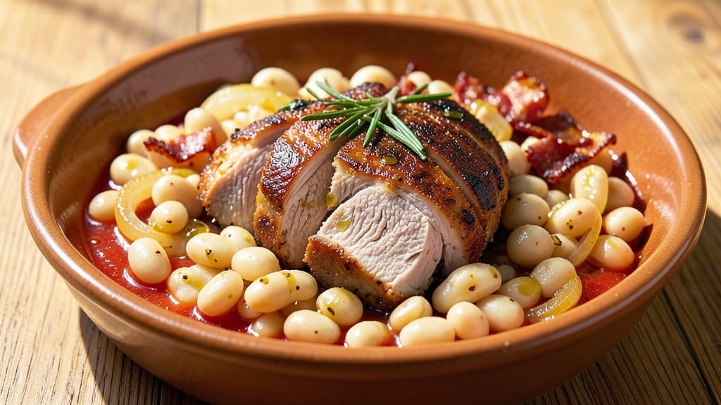 Cannellini Beans and Pork Recipe: White Bean and Meat Stew With Herby Crisp