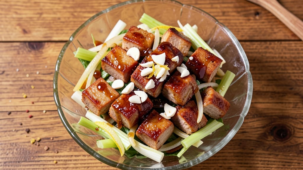 Costa Vida Sweet Pork Salad Recipe: Crispy Celery Crowns With Honey-Lime Dressing