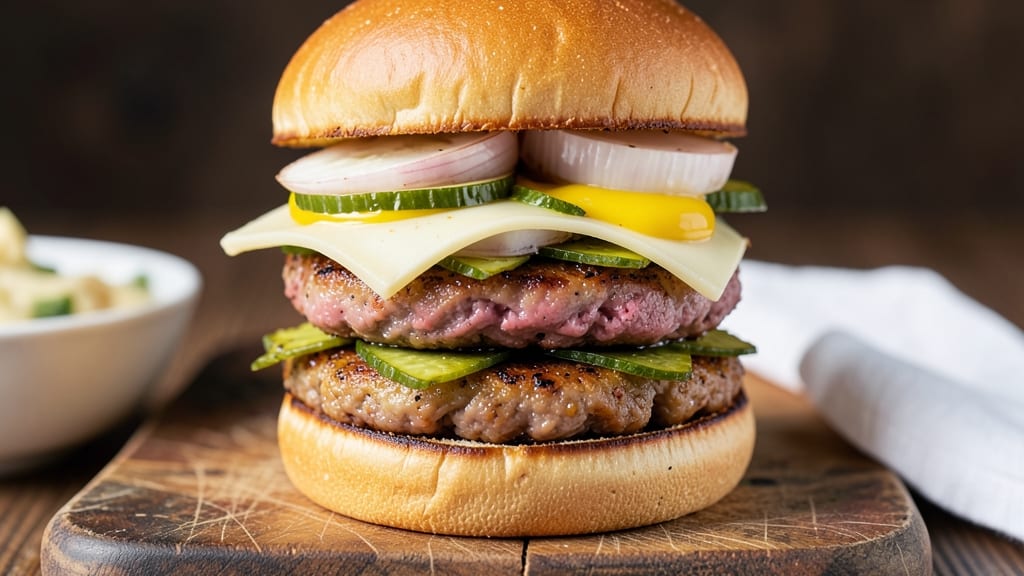 Cuban Pork Burgers Recipe: Sweet Mustard & Pickle-Packed Bites