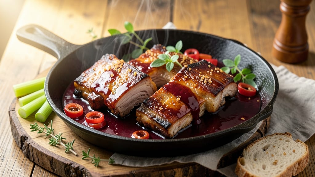 Crock Pot Recipe for Bone in Country Style Pork Ribs: Celery Crown Crunch Meets Slow-Cooked Tenderness