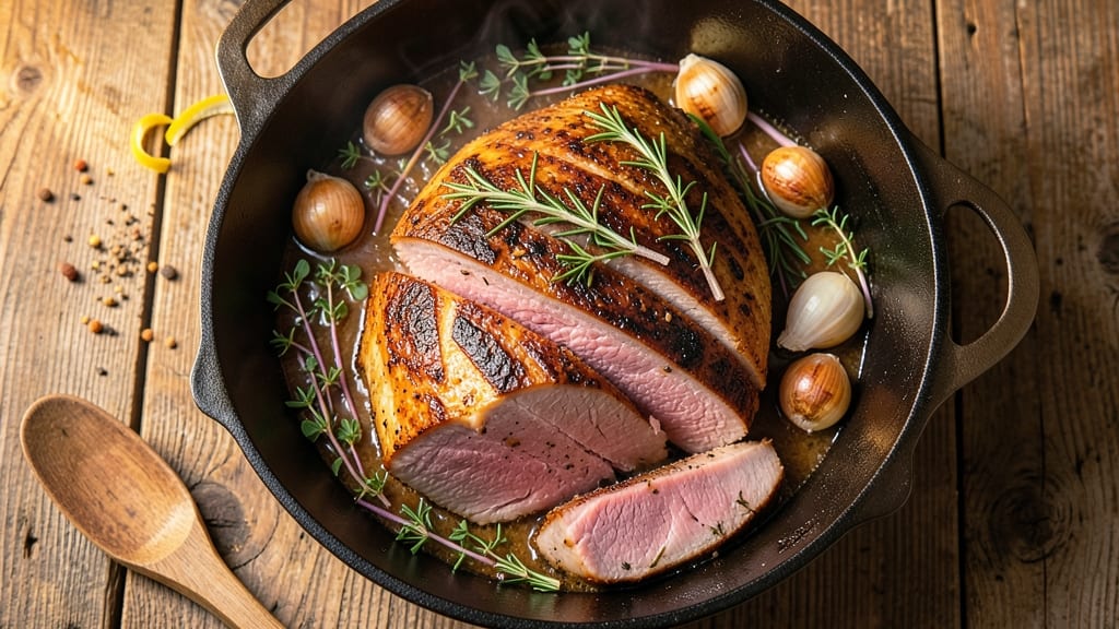 Boneless Pork Loin Roast Recipe: Dutch Oven Braise With Herbal Crust
