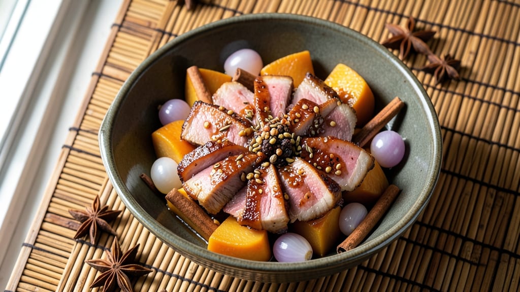 Chinese Pork and Yam Recipe: Five-Spice Glossed Crust With Earthy Sweetness