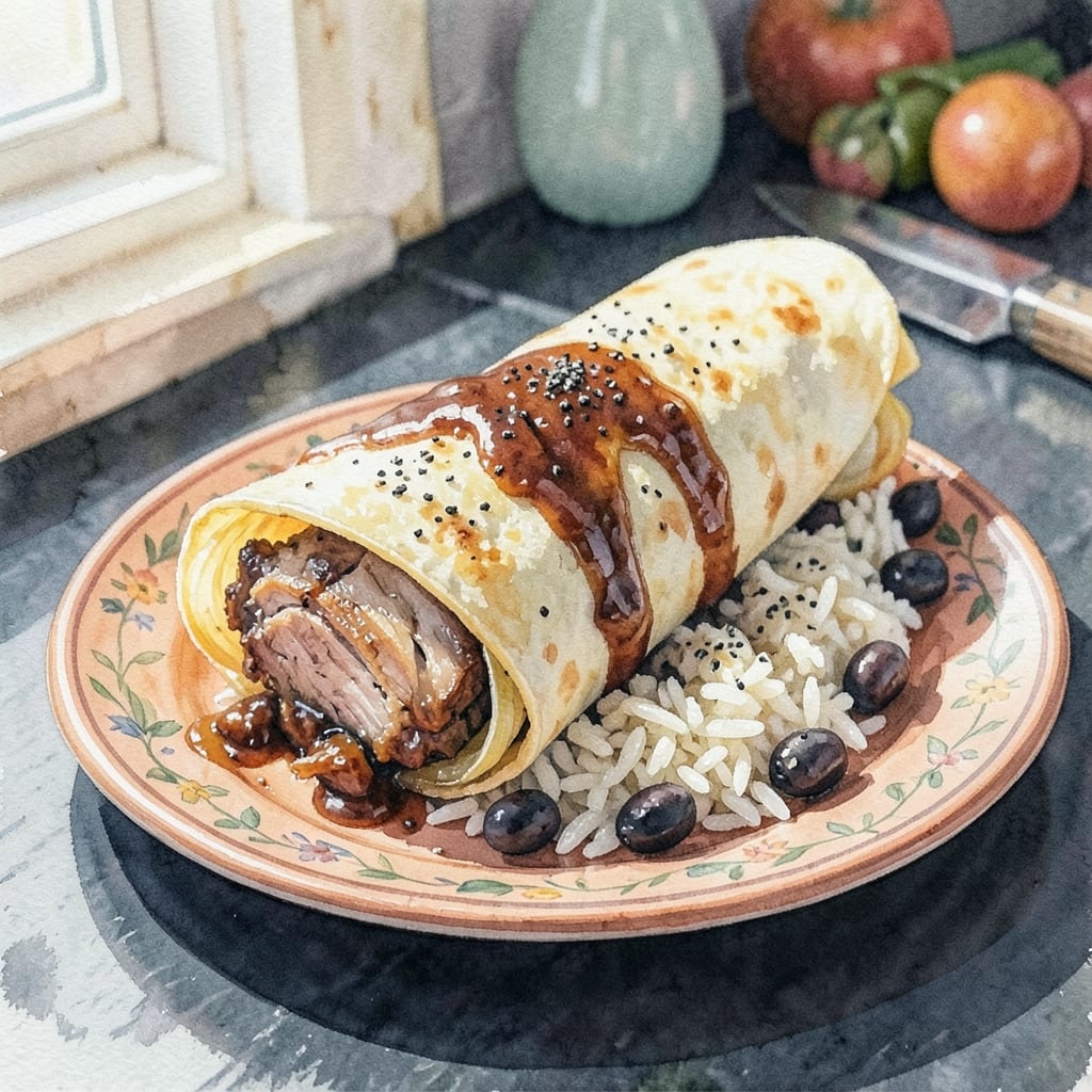 BBQ Pork Burrito Recipe: Crunchy Tortilla Wrapped With Spicy-Sweet Filling